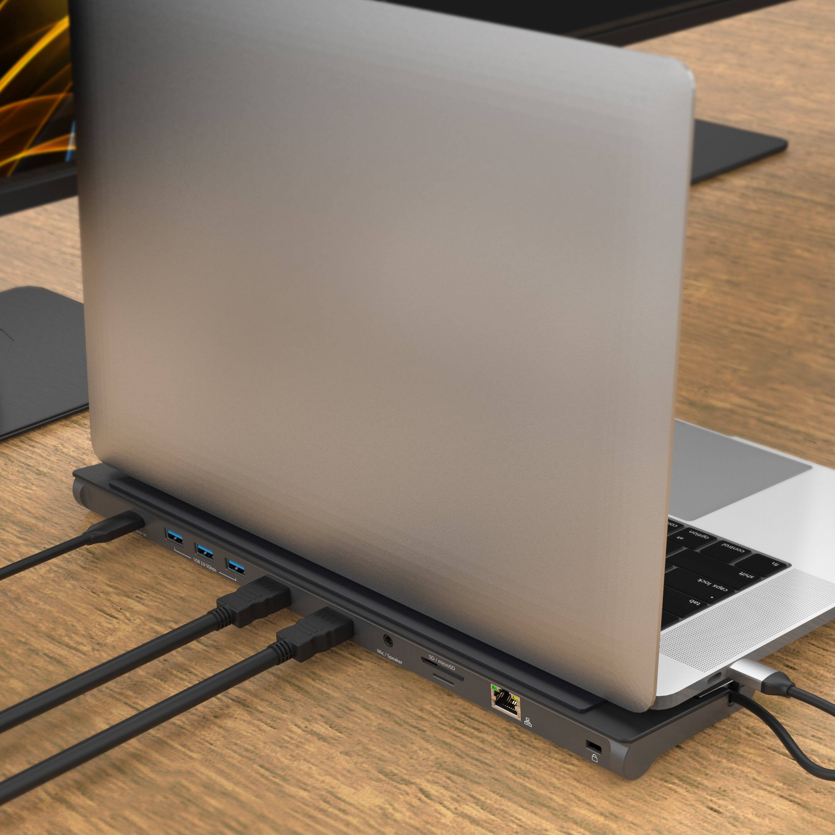 Alt View 19. j5create - USB-C Dual HDMI Docking Station - Black.