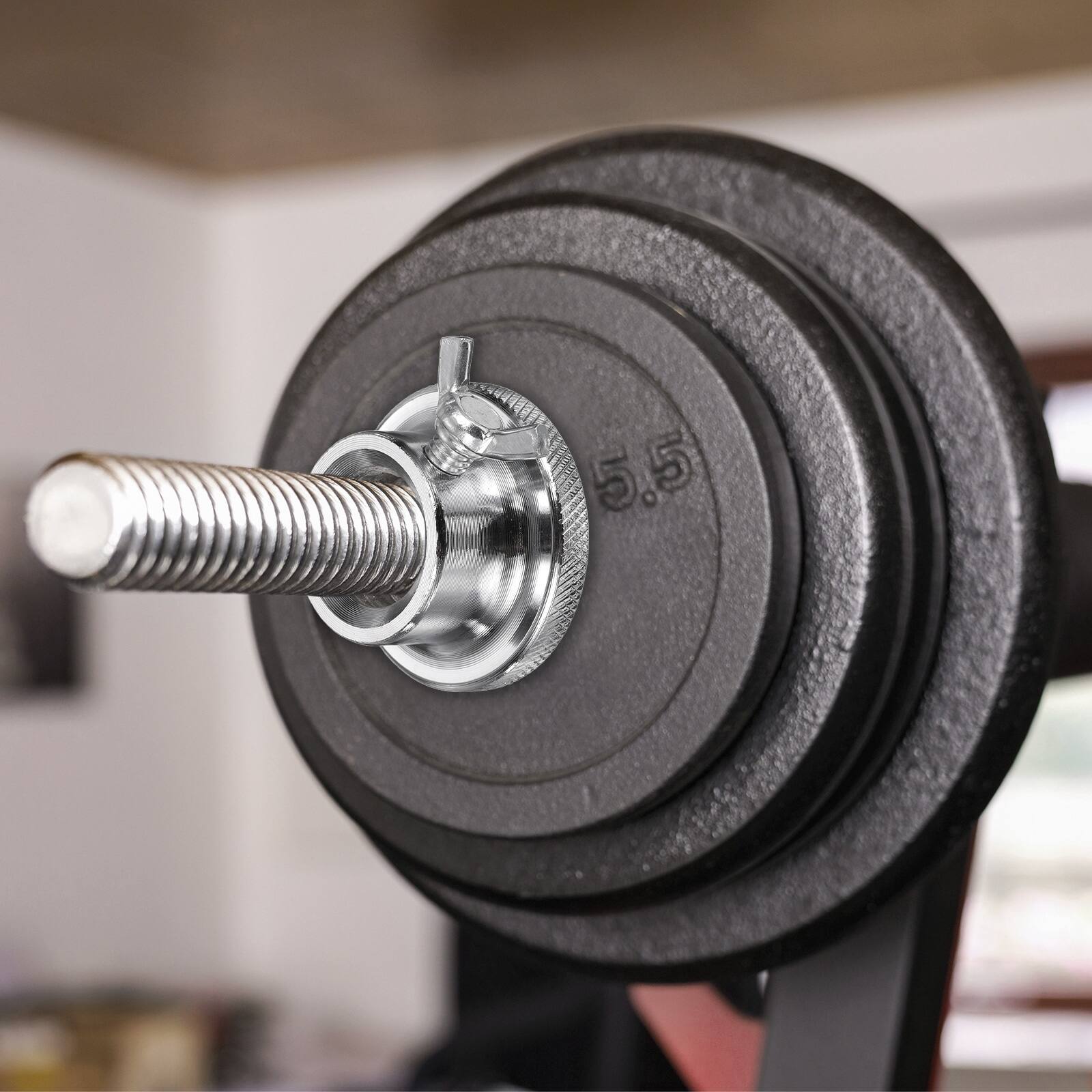 Alt View 5. Unique Bargains - Dumbbell Collars, Barbell Spin Lock Anti Slip Weight Lifting Clip 1" 2pcs Steel for 1" Barbell/Dumbbell - Silver.