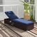 Alt View 1. Costway - 1 PCS Patio Chaise Lounge with 6-level Backrest Comfy Seat Cushion & Headrest Backyard - Mix Brown + Navy.