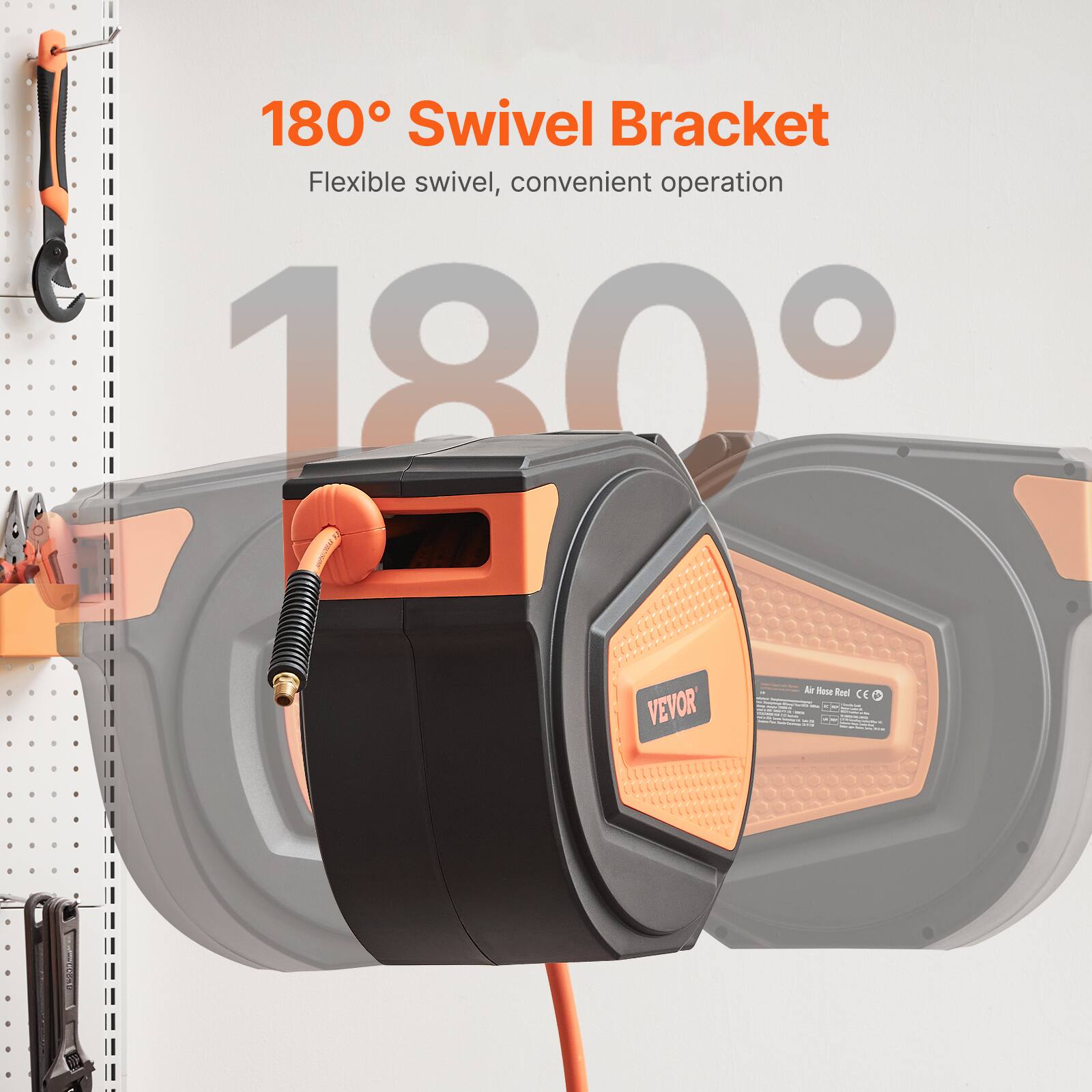 180° Swivel Bracket  
Flexible swivel, convenient operation