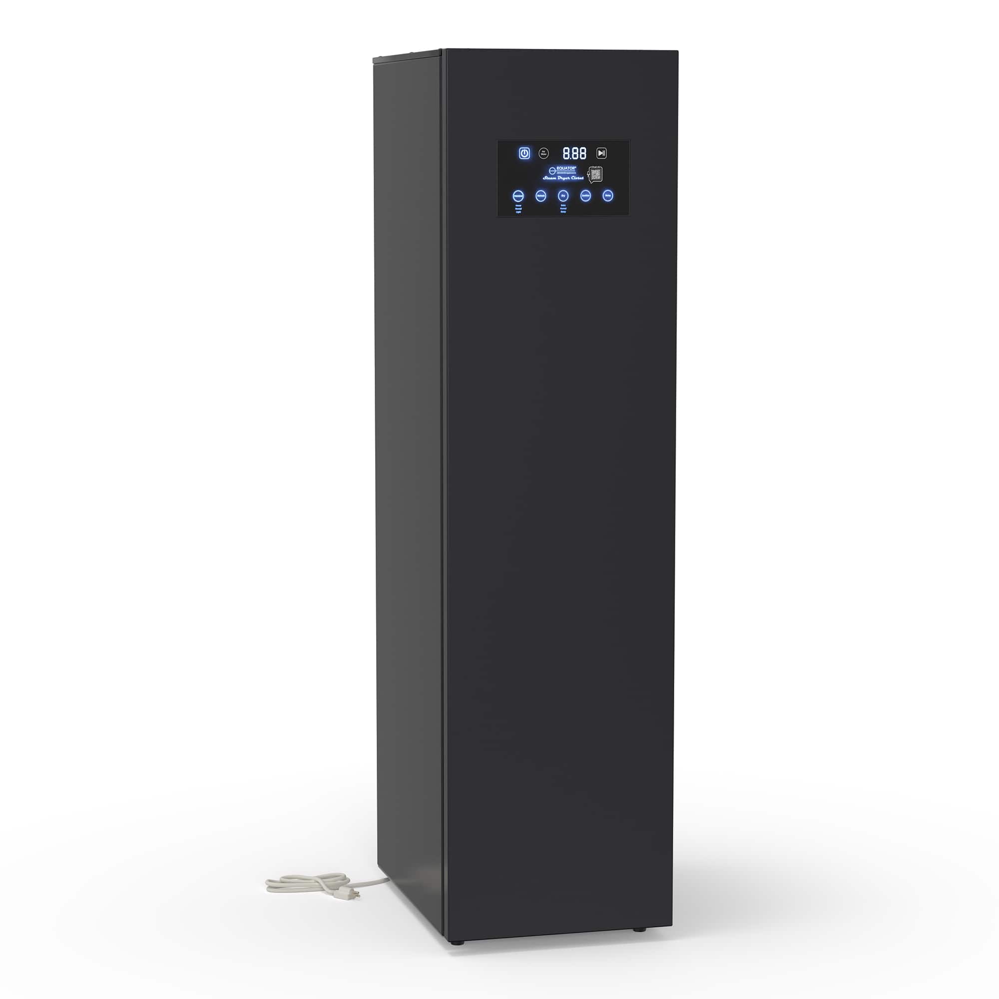 Equator - SDC 760 7.6 cu. ft. Smart Steam Closet Dryer 4 Moving Hangers UVC Quick20 Refresh Sanitize Deodorize 110V - Black