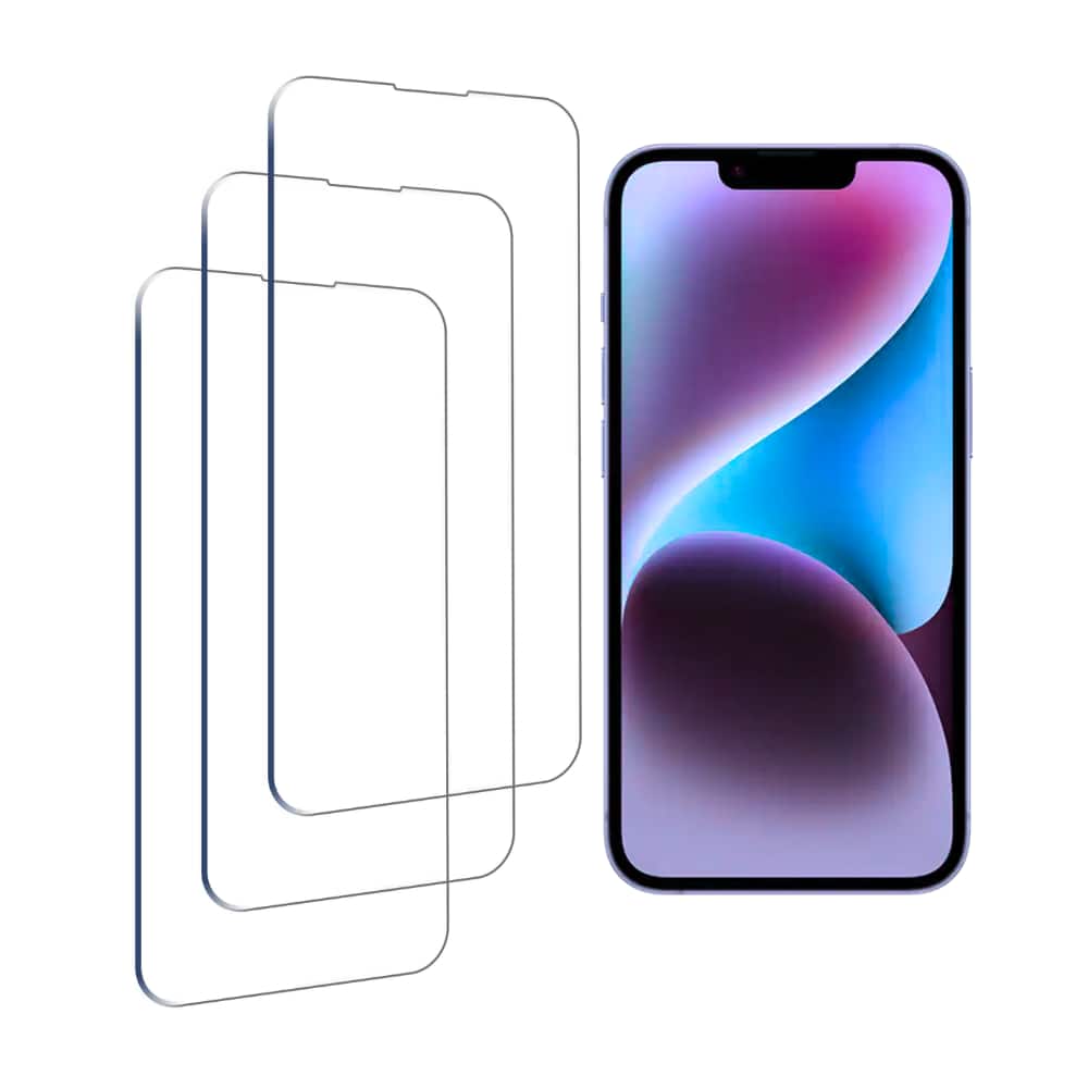 Qixxronics - [3-Pack] Screen Protector for iPhone 14 (6.1 Inch) Tempered Glass Screen Protector for iPhone 14 Case-Friendly - Clear