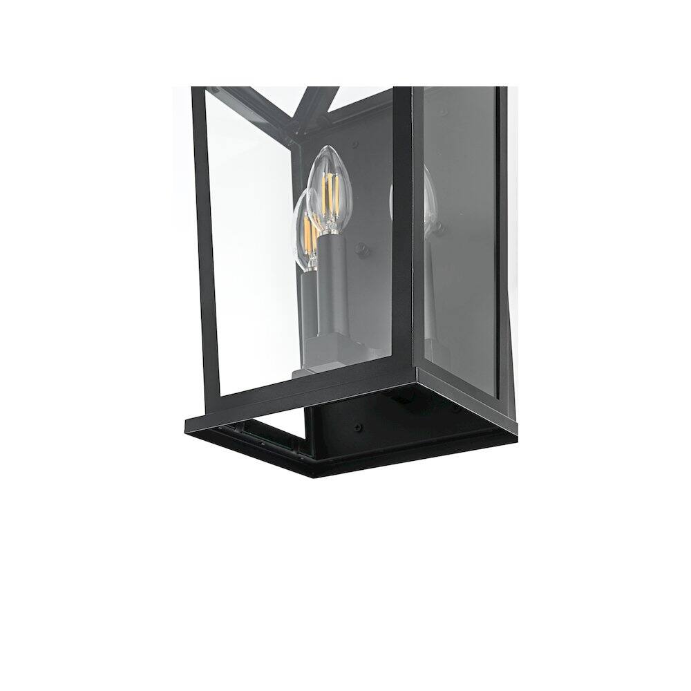 Alt View 2. Elegant Lighting - Richmond 7 inch Outdoor Pendant in Black - Black.