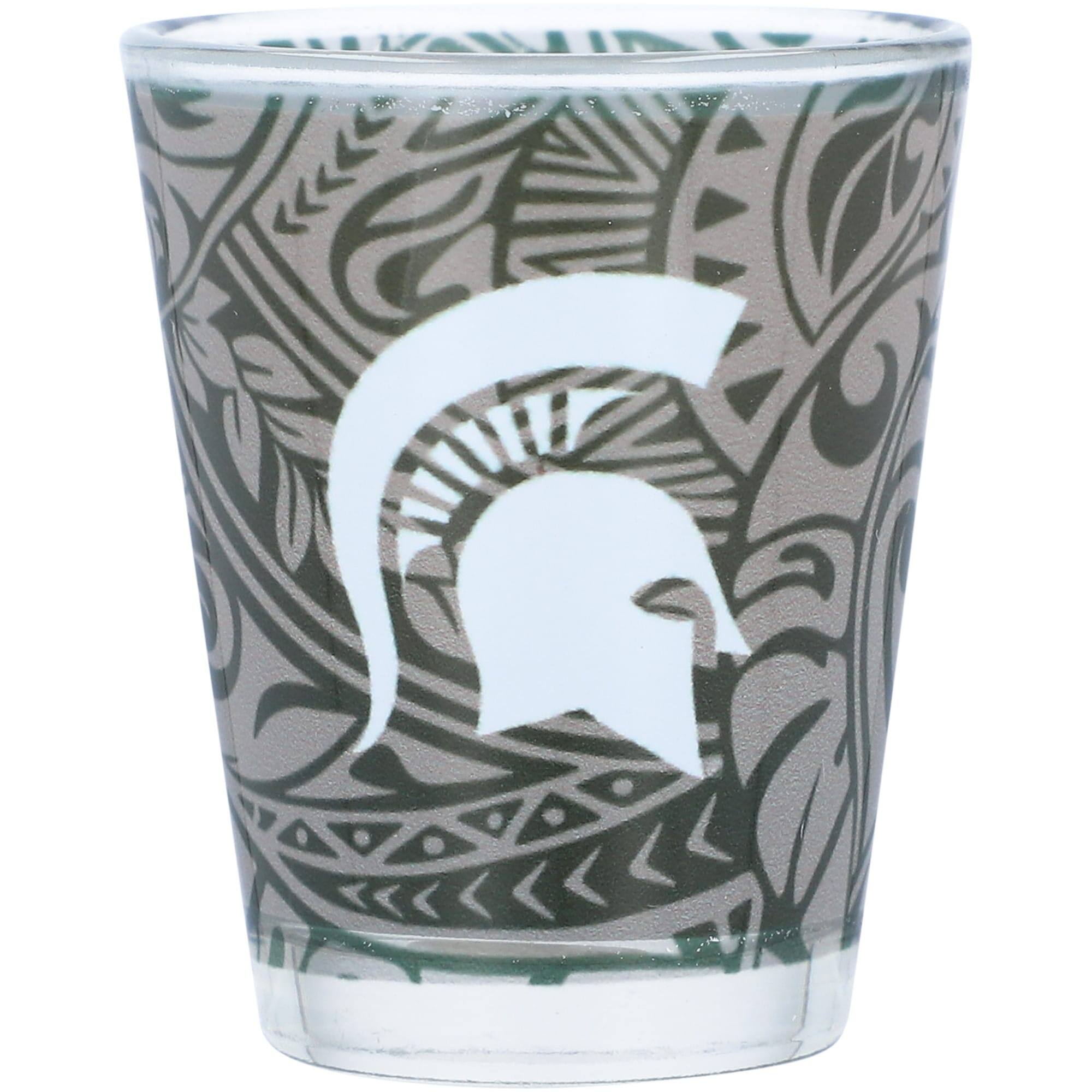 Front. Indigo Falls - Michigan State Spartans 2oz. Ohana Shot Glass - Multicolor.