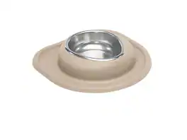 WeatherTech - Single Low Pet Feeding System | Compact Pet Food and Water Station - 16oz (2 Cup) Stainless Steel Bowl - Tan