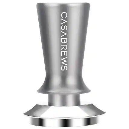 Front. Casabrews - CASABREWS 51mm Espresso Tamper, Spring-Loaded 30lb Calibrated Coffee Tamper with Flat Stainless Steel Base. - Grey.
