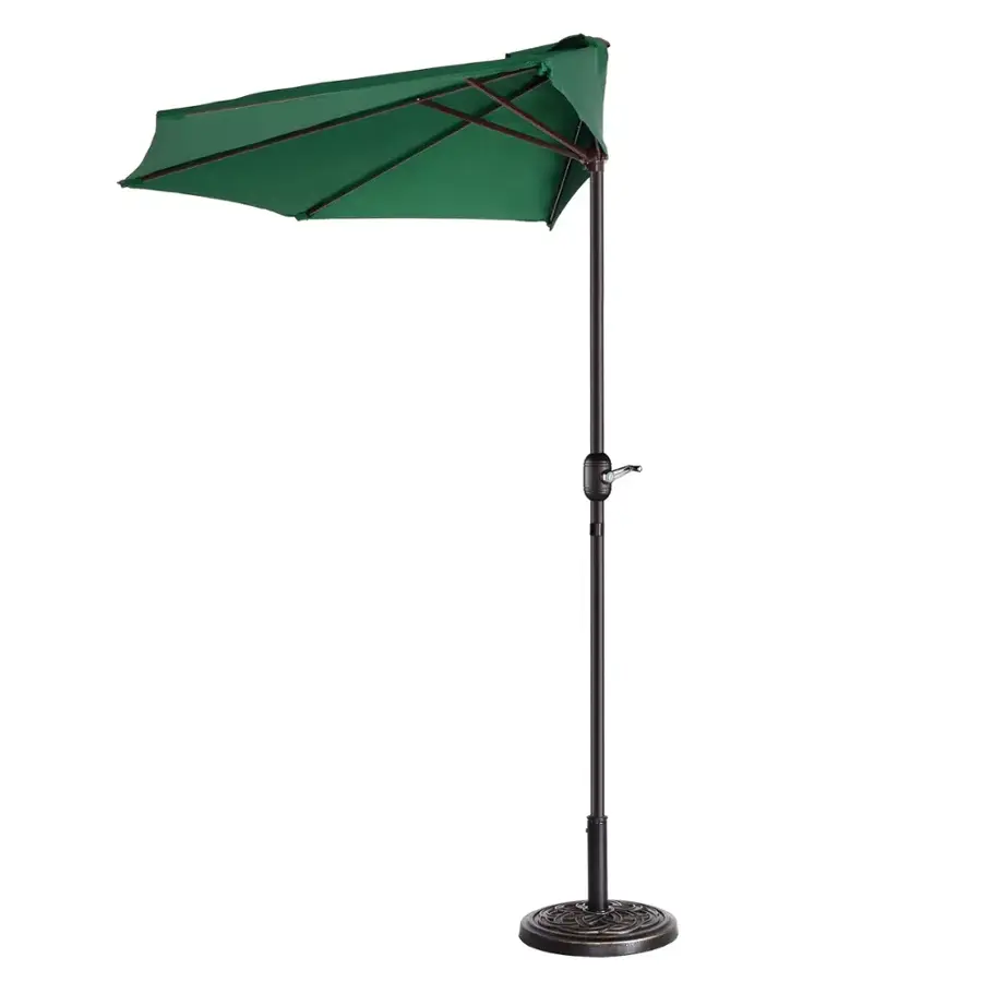 Alt View 18. Nature Spring - 9-Foot Half Patio Umbrella - Forest Green.