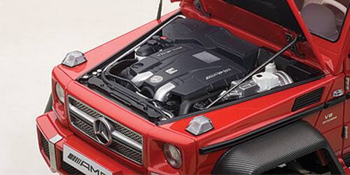 Alt View 2. Autoart - Mercedes G63 AMG 6X6 Red 1/18 Model Car by Autoart.