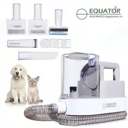 Equator - Pet Grooming Vacuum Kit 9-in-1 Dog Grooming Electric Trimmer 2.5L Low Noise 110V Detachable Hose