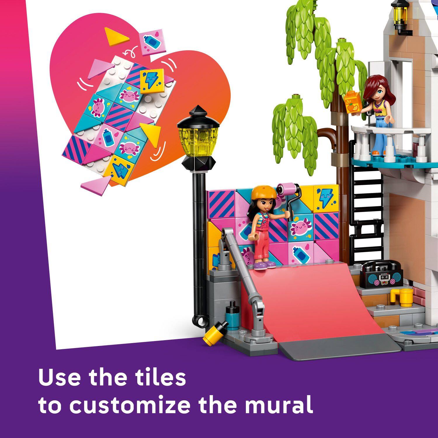 Use the tiles to customize the mural