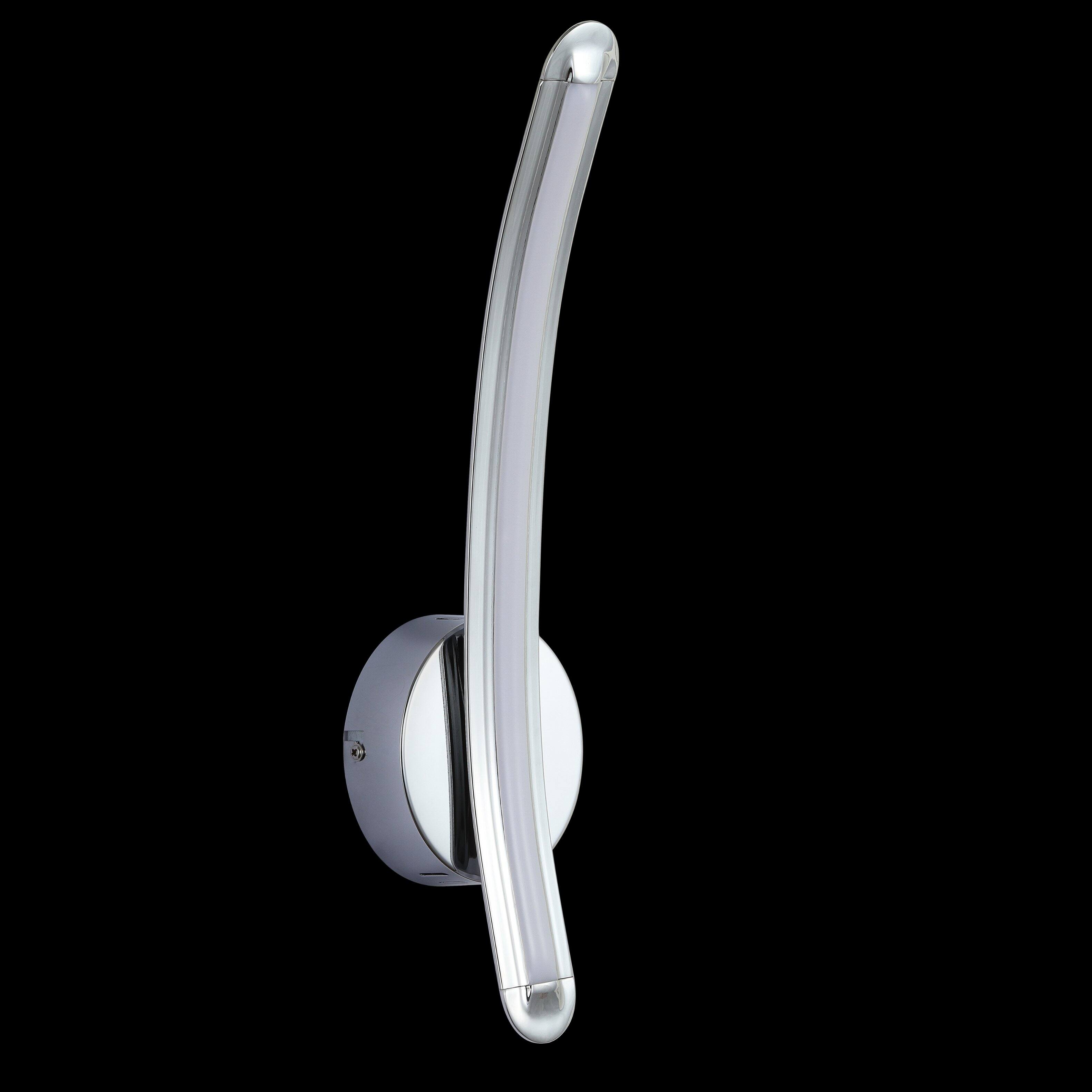 Alt View 9. Jonathan Y - Roxanna 17.7" Dimmable Integrated LED Metal Sconce, Chrome - Chrome.