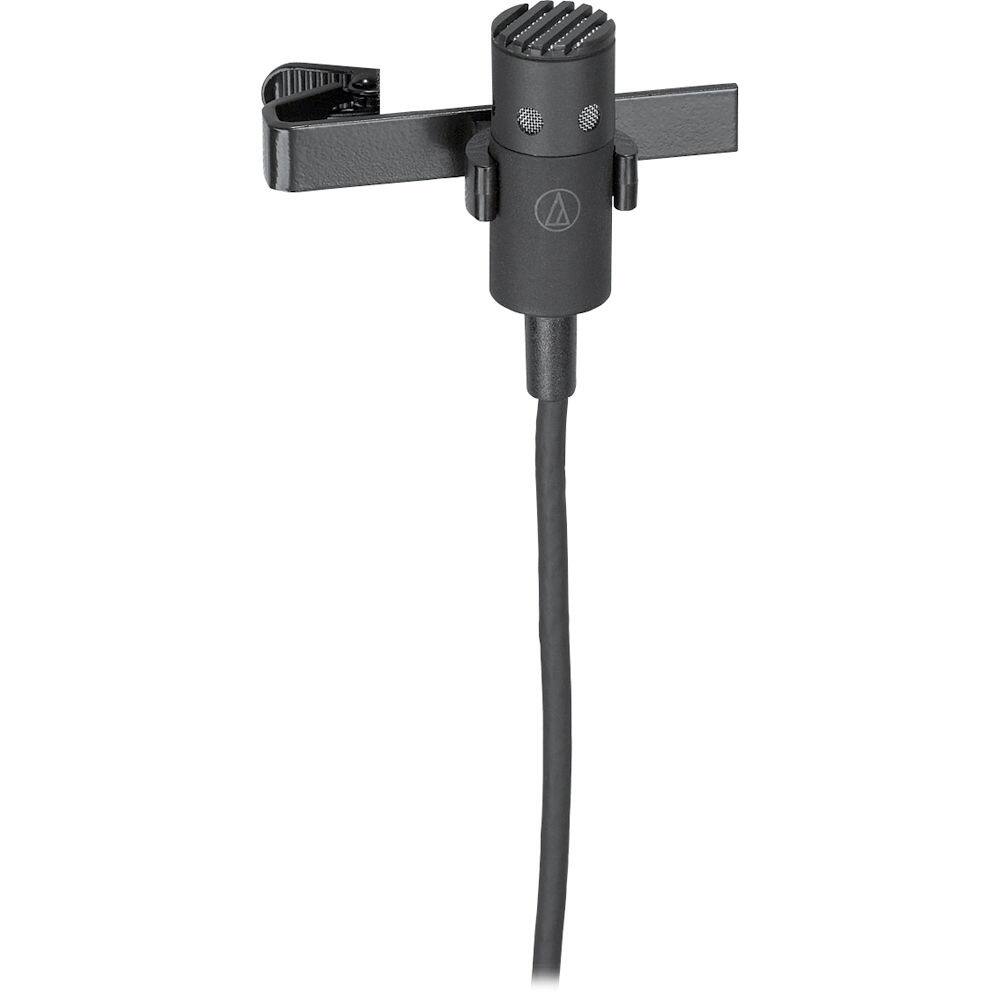 Alt View 2. Audio-Technica - Audio-Technica PRO 70 Cardioid Lavalier Microphone with Accessories - Black.