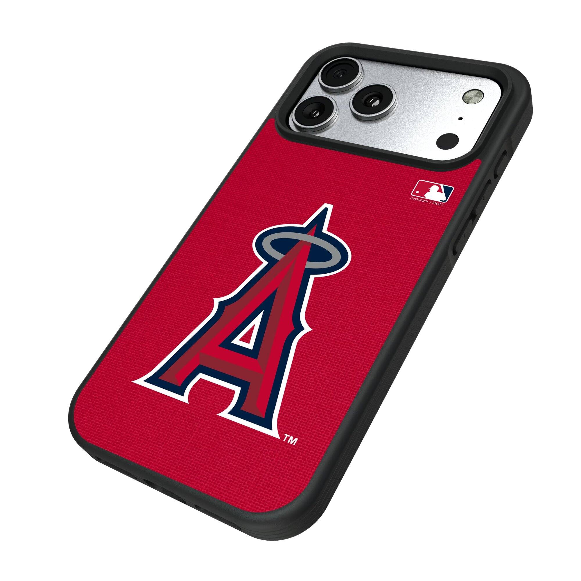 Alt View 1. Keyscaper - Los Angeles Angels Personalized Bump Case with 8.2ft Drop Protection - 15 - Multicolor.
