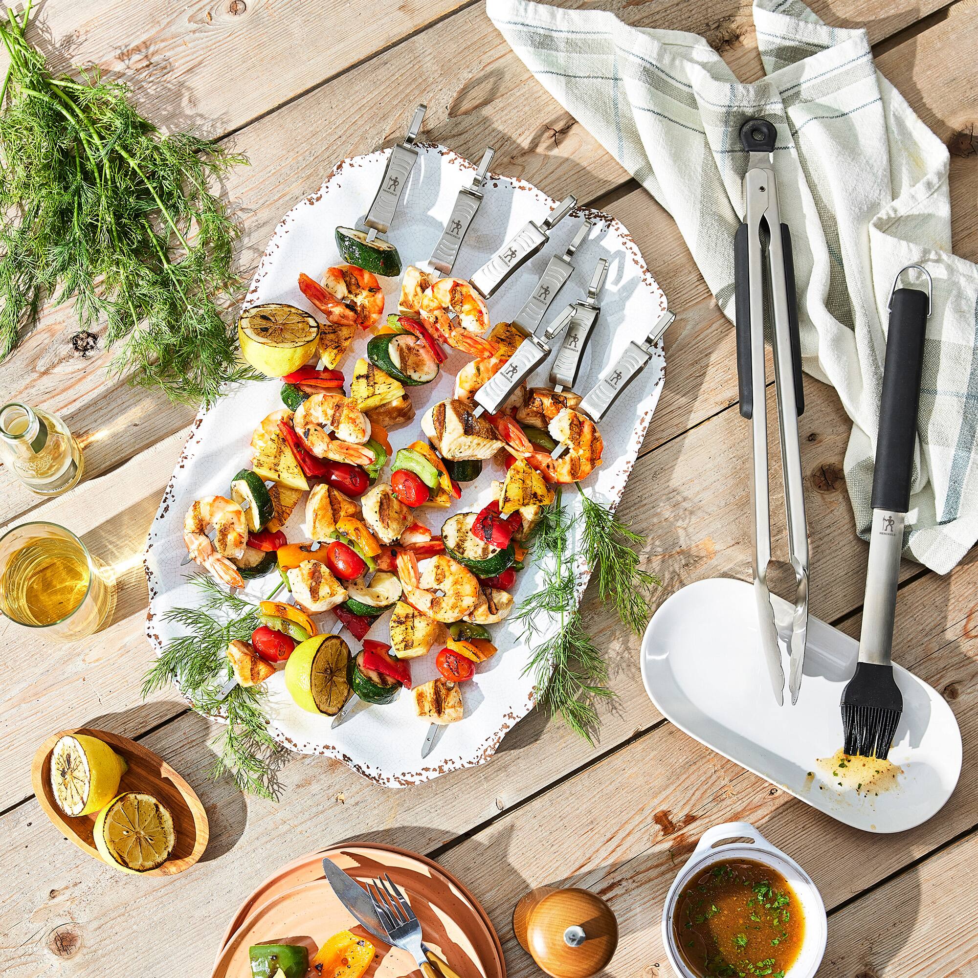 Henckels BBQ 10 pc Skewer Set Stainless Steel - Best Buy