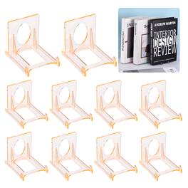 Unique Bargains - 10pcs Book Display Stands, 2" Adjustable Display Holder Mini Clear Easel Collector Stand for Comics, Magazines, DVDs