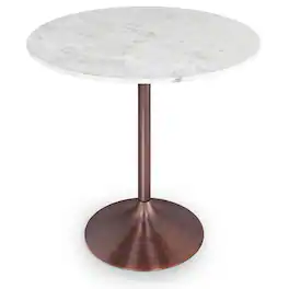Simpli Home - Osborne Dining Table - White/Copper
