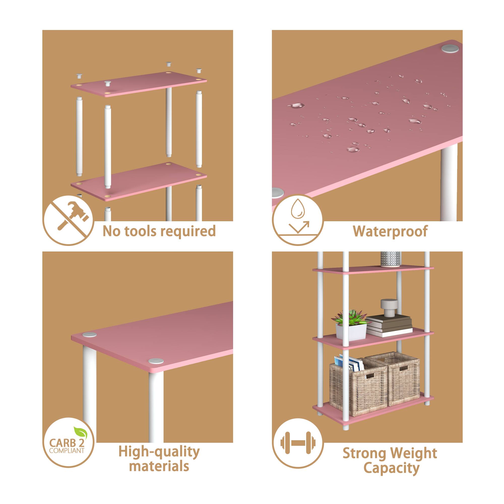 - No tools required
- Waterproof
- CARB 2 COMPLIANT
- High-quality materials
- Strong Weight Capacity