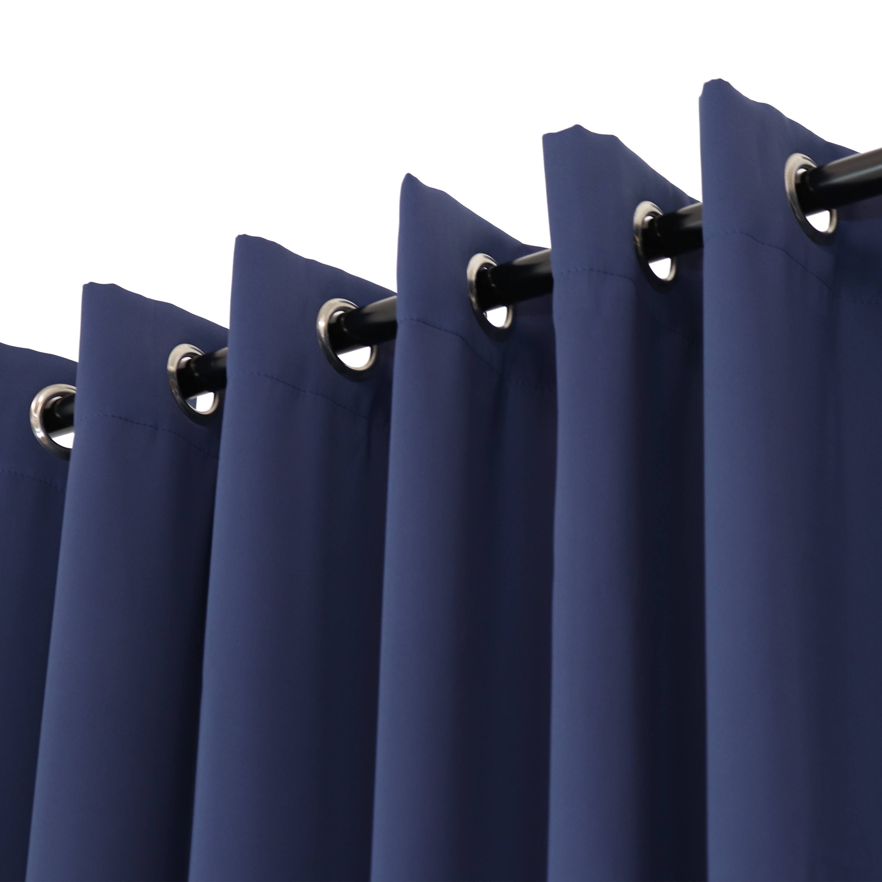 Alt View 7. Sunnydaze - Modern Outdoor Curtain Panel - 52 in x 96 in - Set of 2 - Blue.