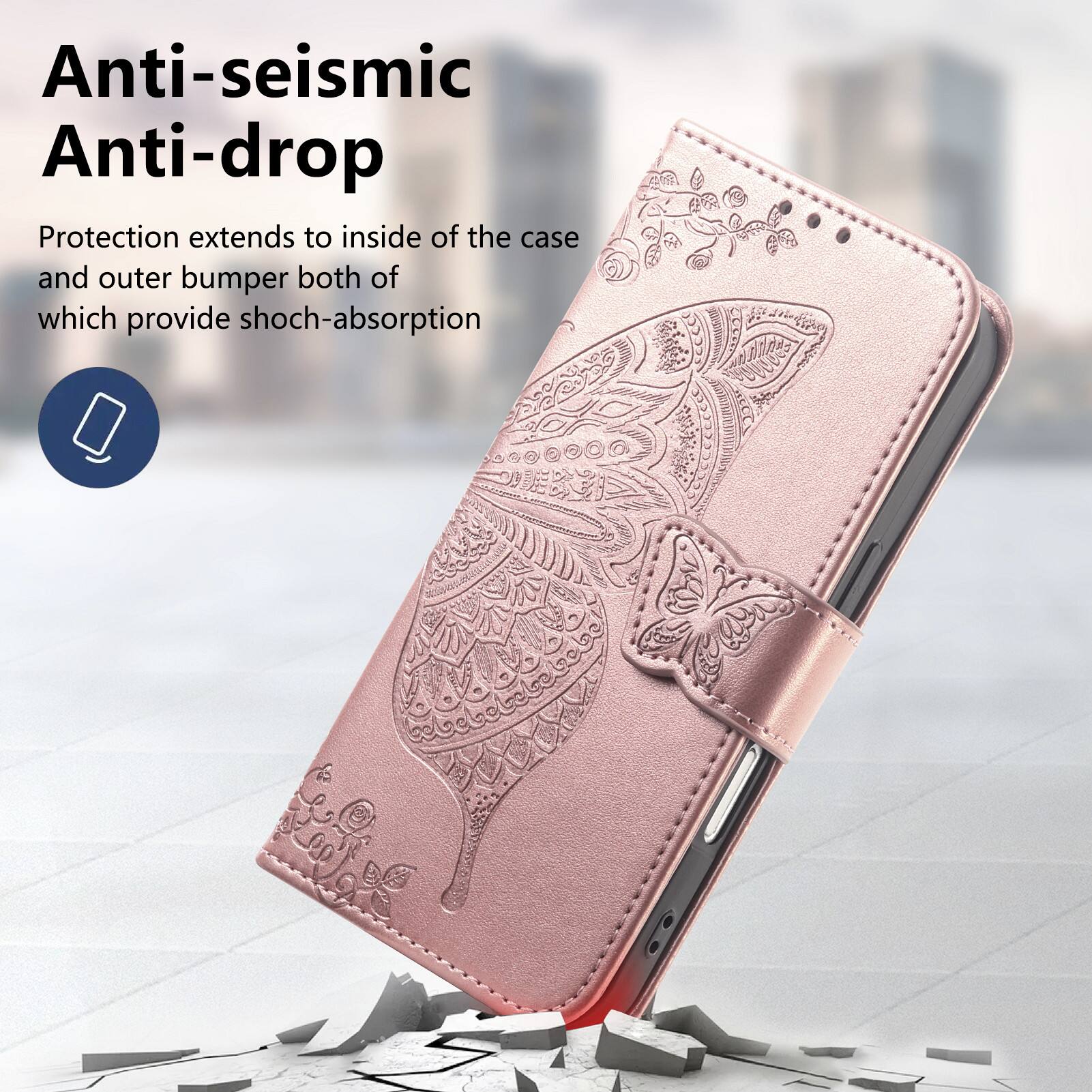 Anti-seismic Anti-drop Protection extends to inside of the case and outer bumper both of which provide shock-absorption
