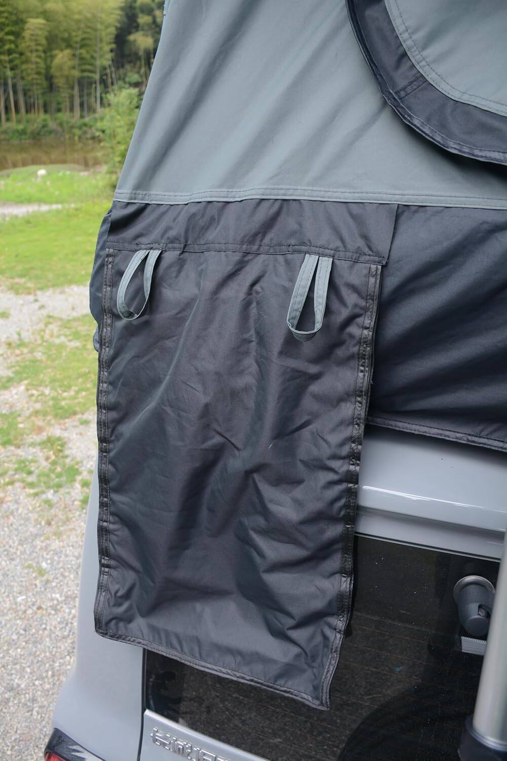 Alt View 3. Trinkets Crazed - Inflatable Rooftop Tent for Car SUV Truck,2 Person Roof Top Camping Tent with Mattress & Ladder - gray.