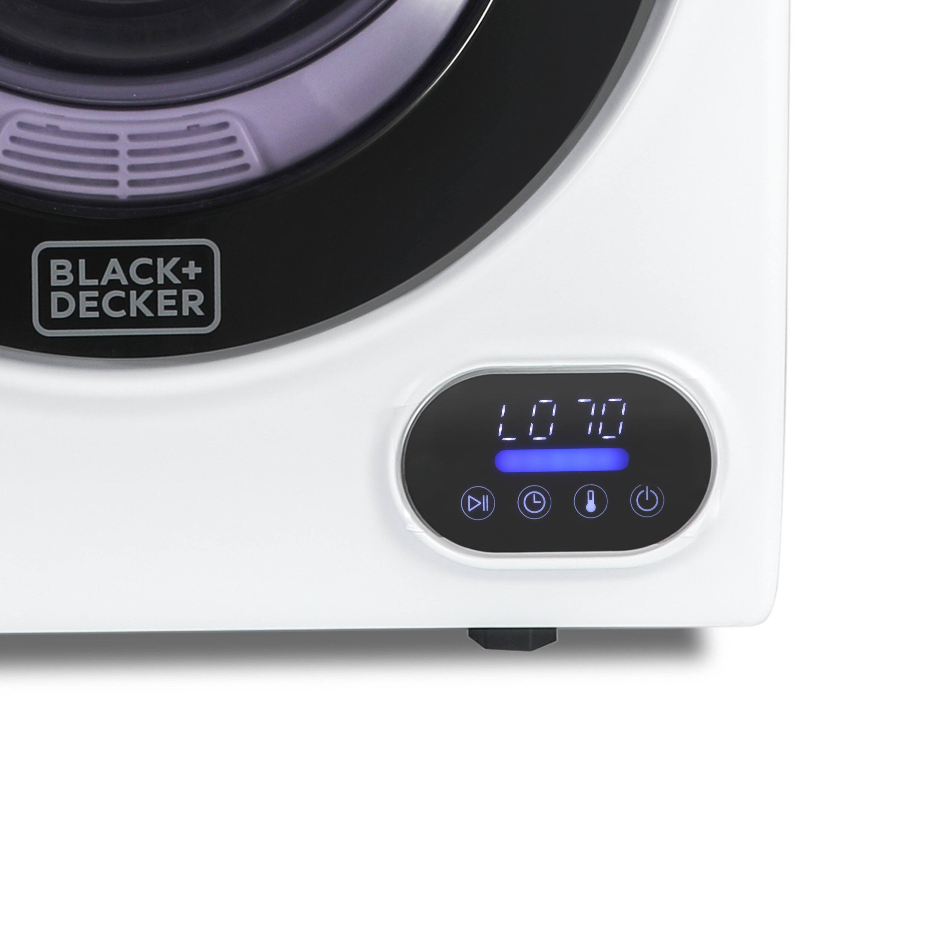 Alt View 1. Black+Decker - 1.5 Cu.Ft. Stackable Smart Electric Dryer with Standard Wall Outlet - White.