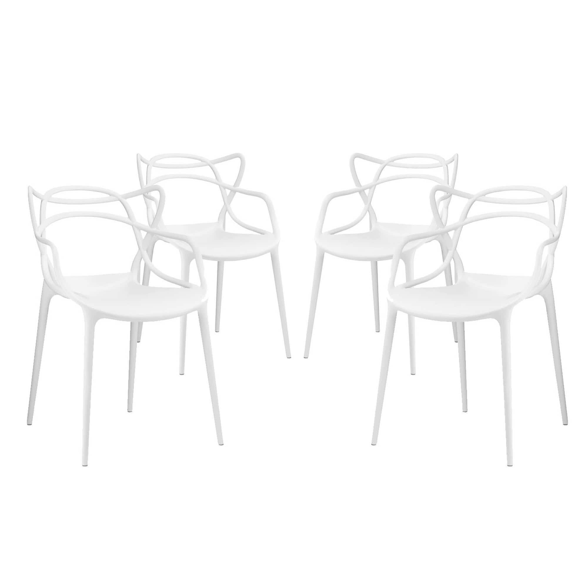 Entangled Dining Set Set of 4 by Modway - White