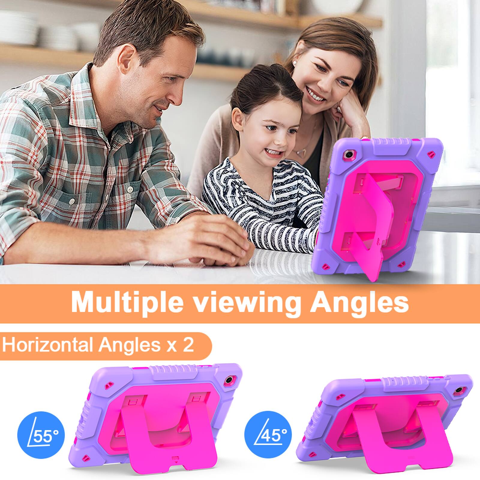 Multiple viewing Angles  
Horizontal Angles x 2  
55°  
45°