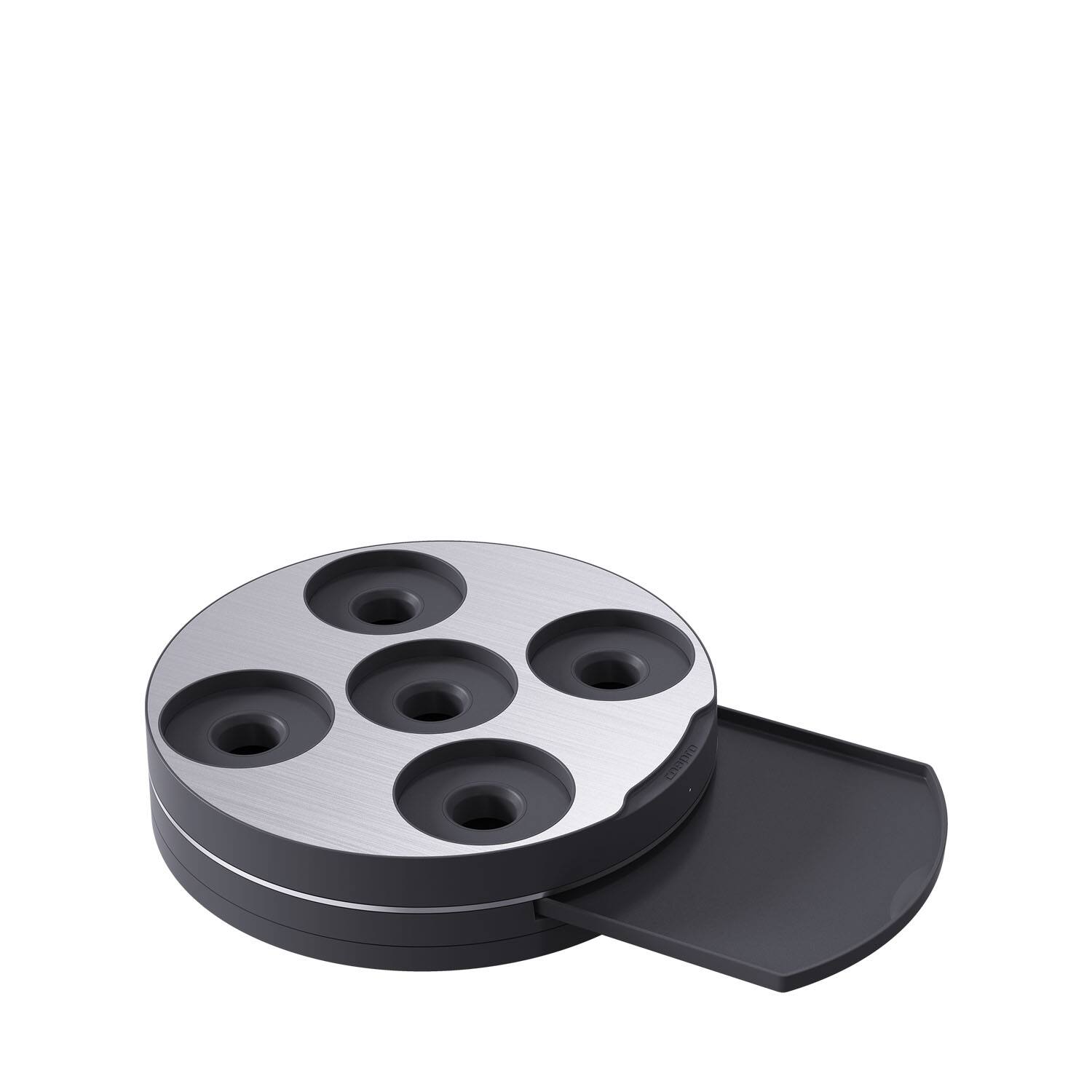 Alt View 1. Cospro - Electric Salt and Pepper 5 Grinder Set - Stainless Steel.