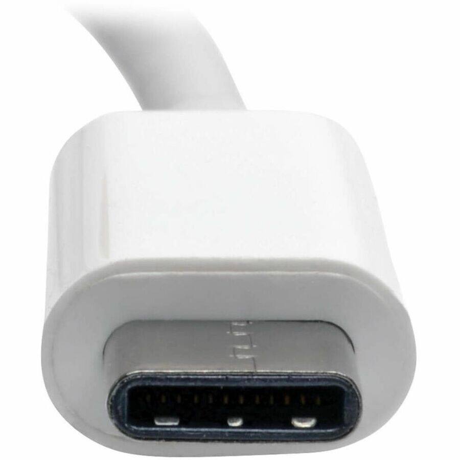 Alt View 3. Tripp Lite - Eaton Tripp Lite Series USB-C Multiport Adapter (M/3xF) - 4K HDMI, DVI, VGA, HDCP, White - 1 x HDMI - 1 x VGA - 1 x - White.