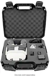 CASEMATIX - Hard Shell Custom Travel Case for Meta Quest 3S, 3 and 2 VR Headsets - Black - Front_Zoom