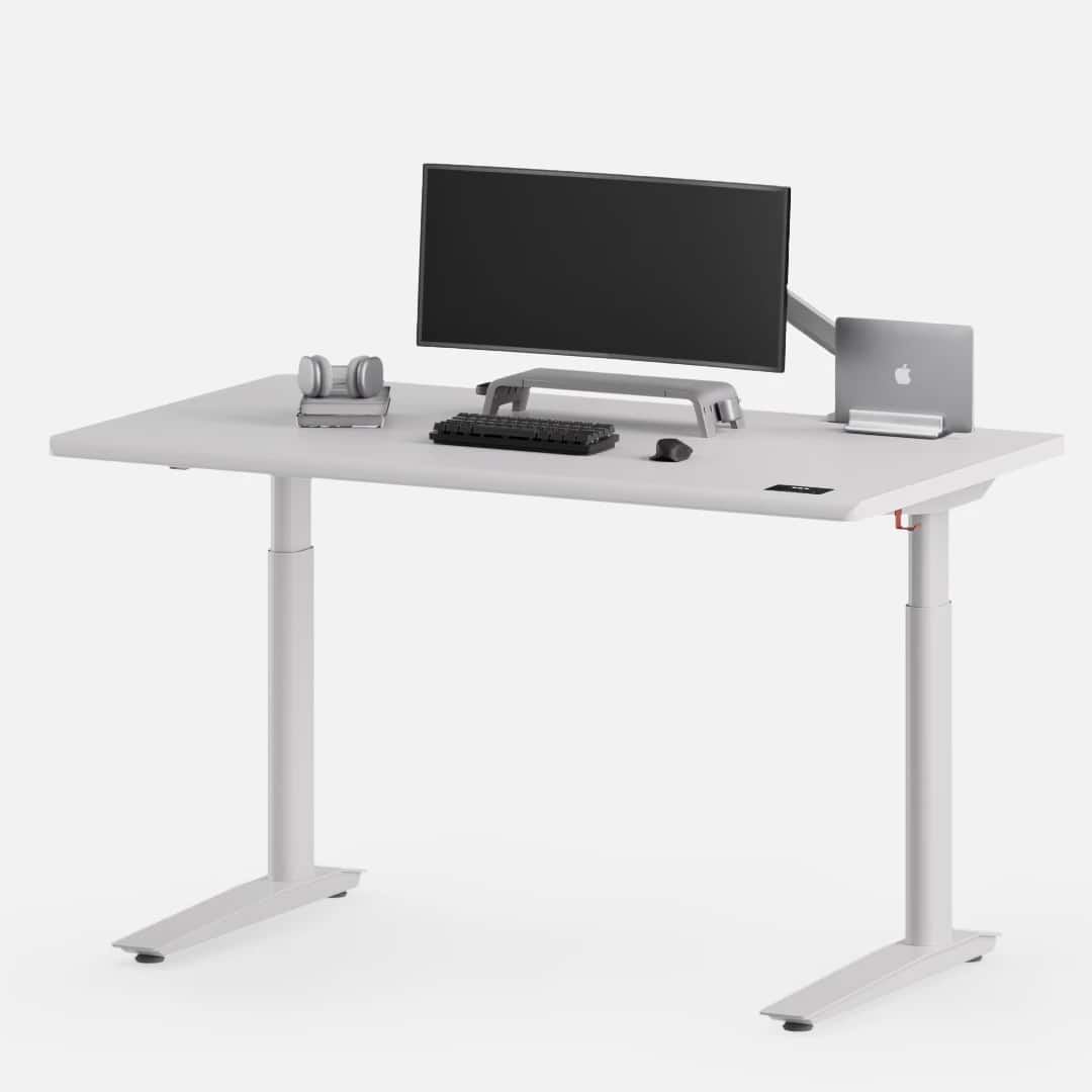 Front. Autonomous - Autonomous Desk 5 Electric Standing Desk - Autonomous Desk 5 Pro - Titanium White.