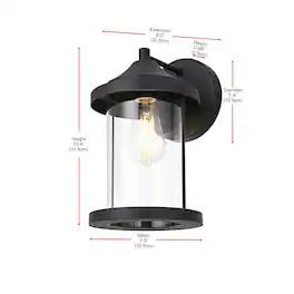 Elegant Lighting - Roy 7 Inch Outdoor Wall Sconce In - Black