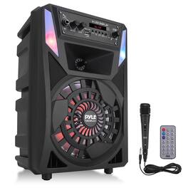 PYLE - Portable Bluetooth PA Speaker - 300 W 8 Rechargeable Outdoor BT Karaoke System PPHP818B - Black