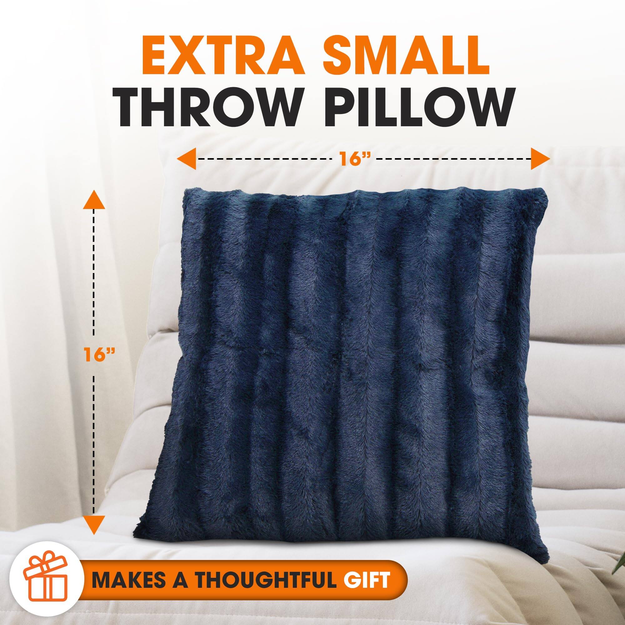 EXTRA SMALL THROW PILLOW 16" x 16" MAKES A THOUGHTFUL GIFT