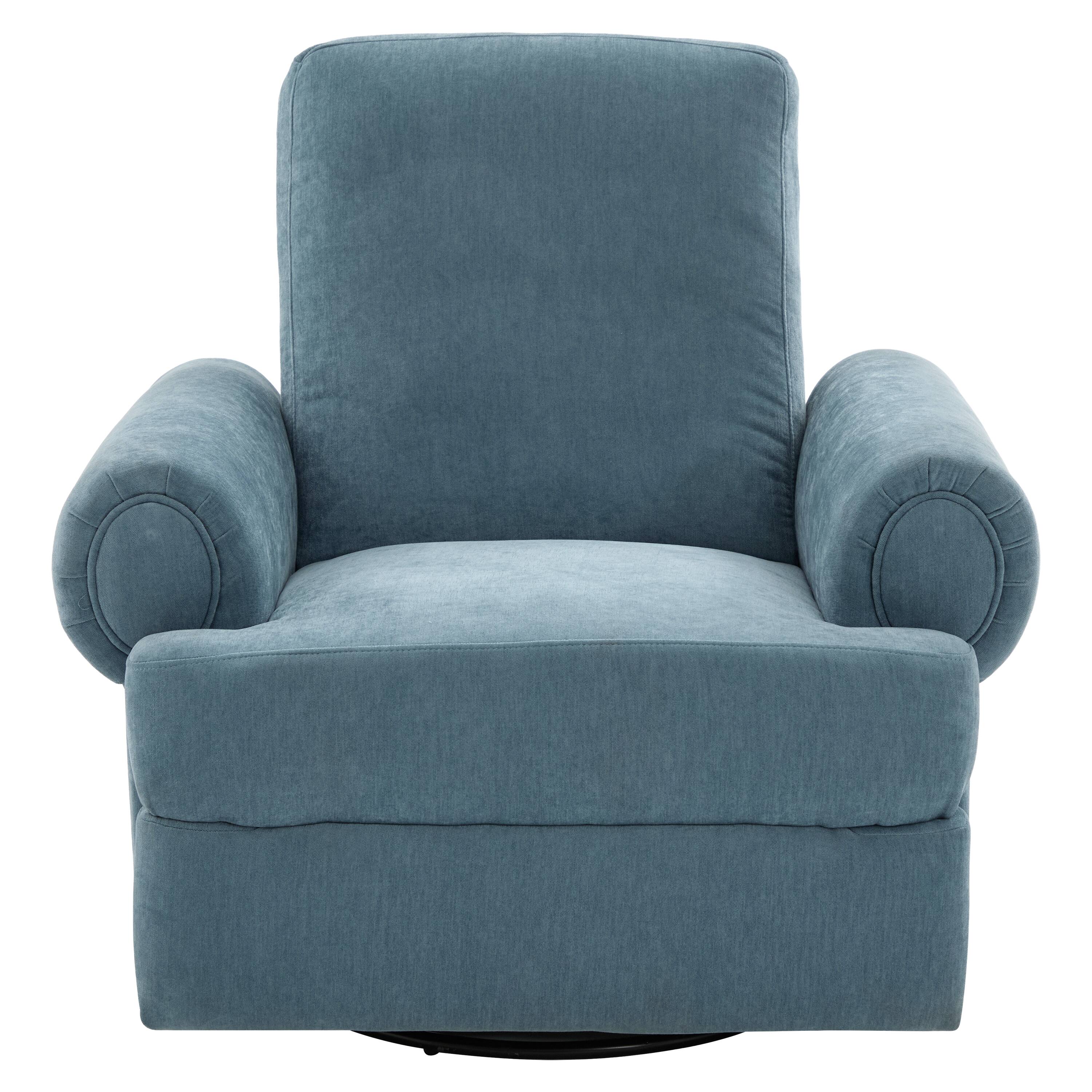 Alt View 1. TinyHomie - Manual Recliner Sofa Swivel Recliner Rocker Chair with Adjustable Backrest for Living Room Bedroom - Blue.