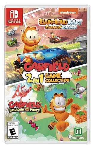 Garfield 2-in-1 Game Collection Garfield Kart Furious Racing and Garfield Lasagna Party - Nintendo Switch - Nintendo Switch