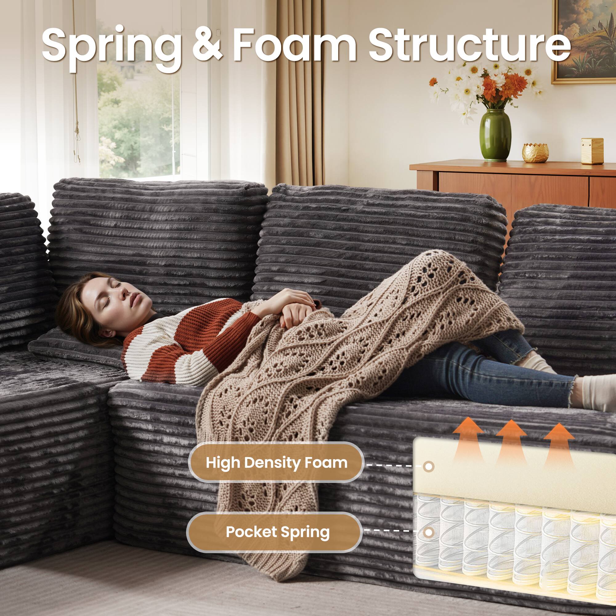 Spring & Foam Structure

High Density Foam

Pocket Spring