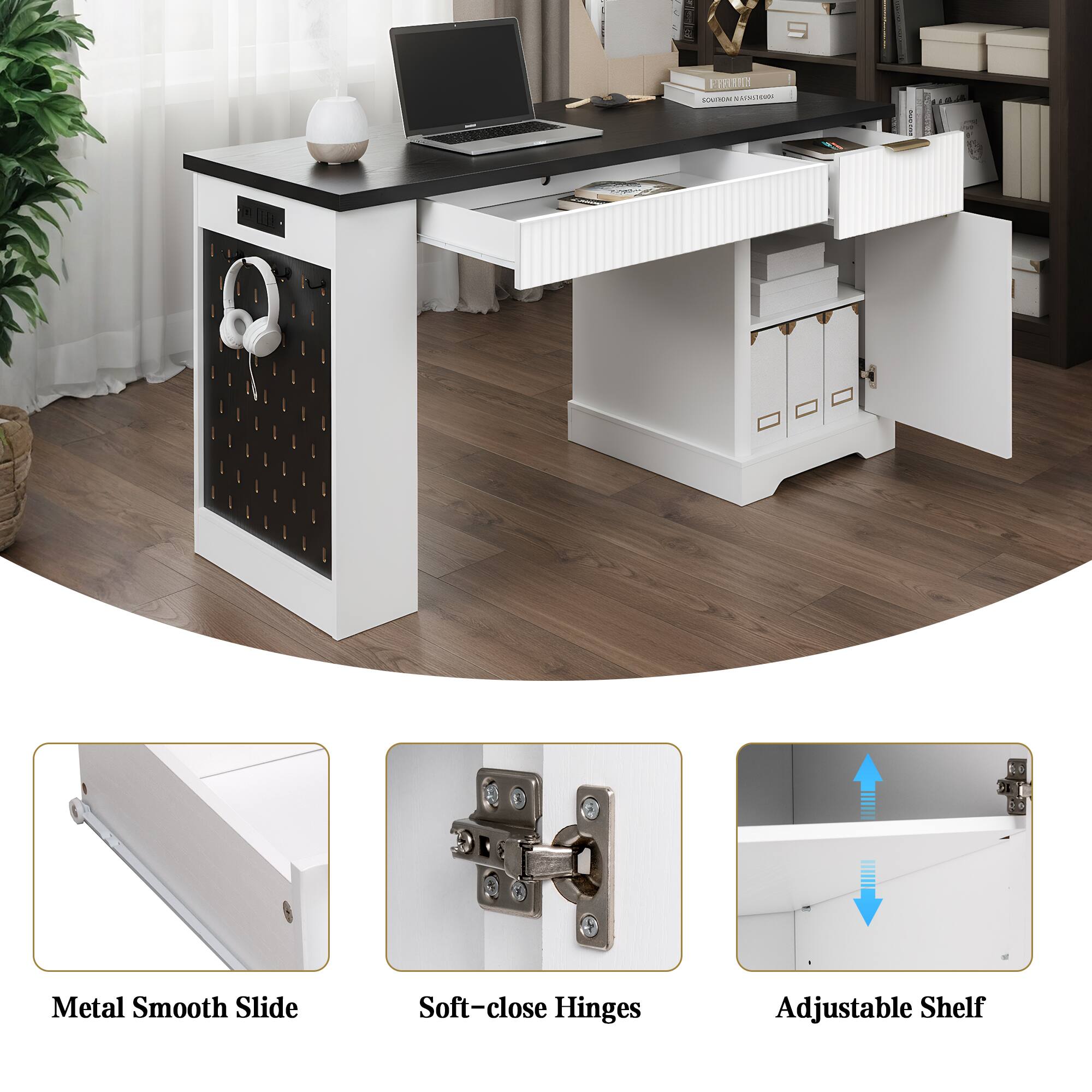 PRT FEFIENS No. 6FEU  
Metal Smooth Slide Soft-close Hinges Adjustable Shelf