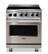 Front. Viking - 5 Series 4.7 Cu. Ft. Freestanding Electric Induction Range - Pacific Gray.