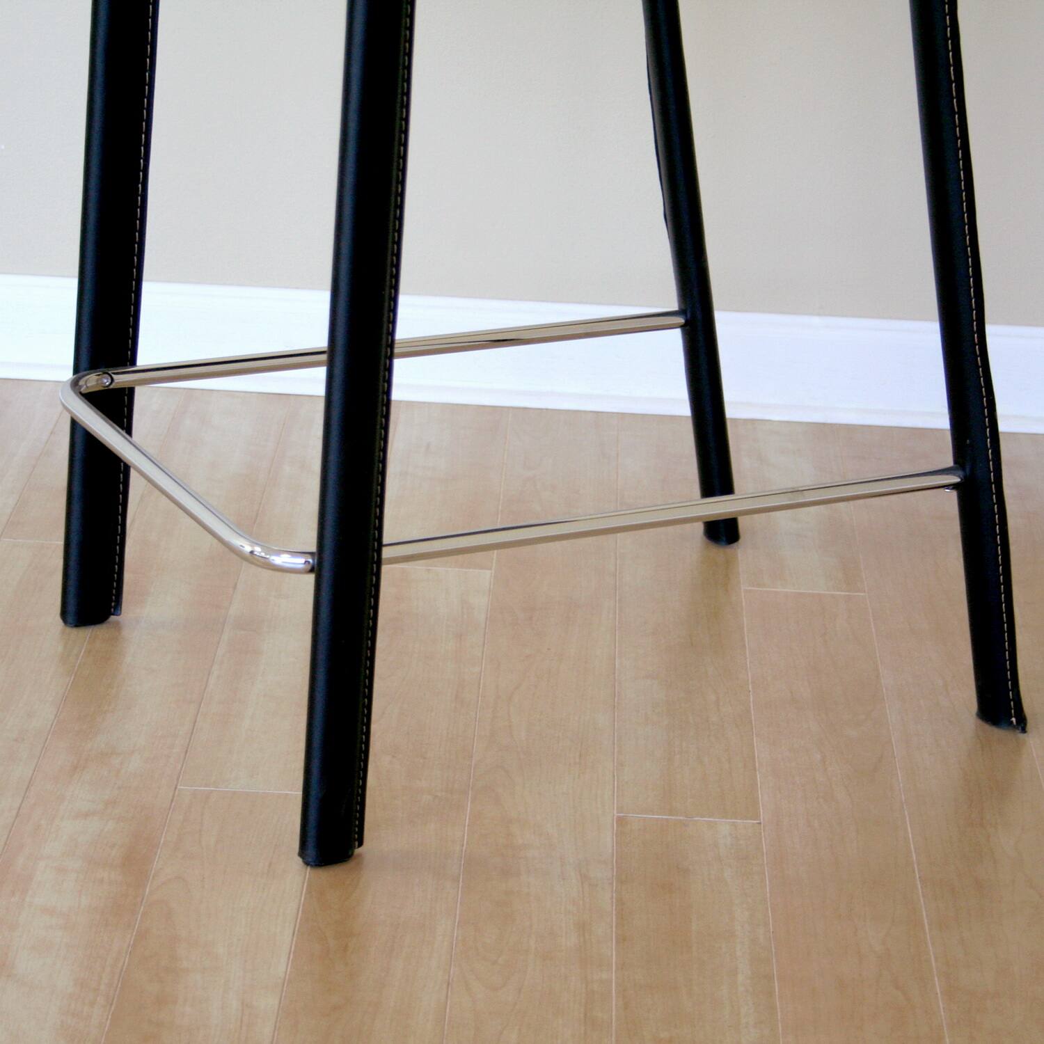 Left. Baxton Studio - Crawford Leather Counter Height Stool - Black.