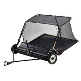 VEVOR - 52-inch Lawn Sweeper Tow Behind, 26 cu.ft. Large Pull Behind Grass Sweeper - Black