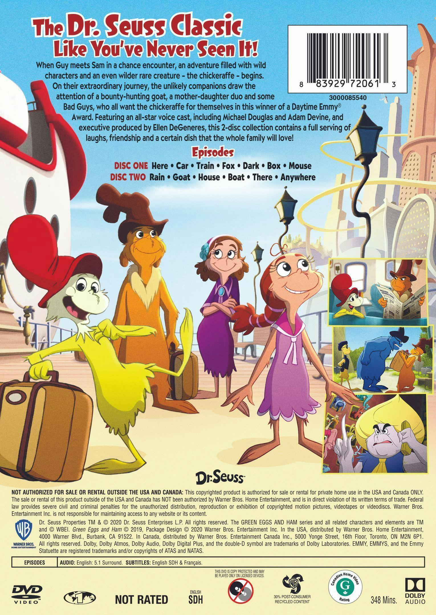 Angle. Green Eggs and Ham: The Complete First Season   - DVD.