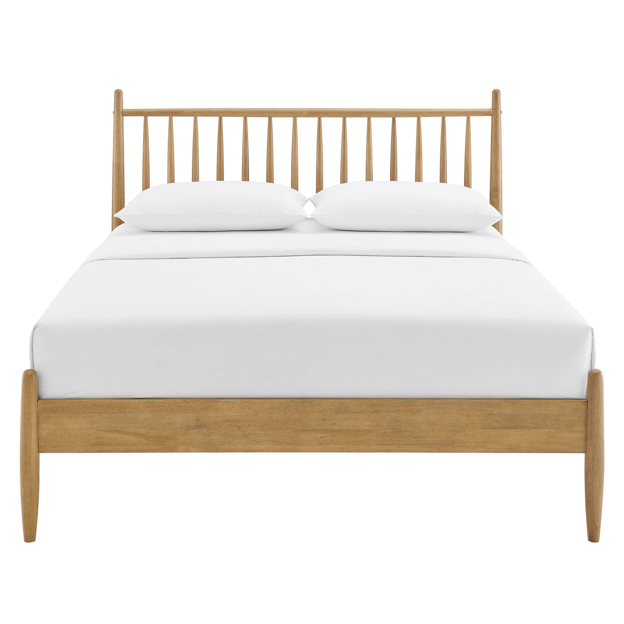 Alt View 4. Modway - Zane Size Spindle Bed by Modway - Light Oak.
