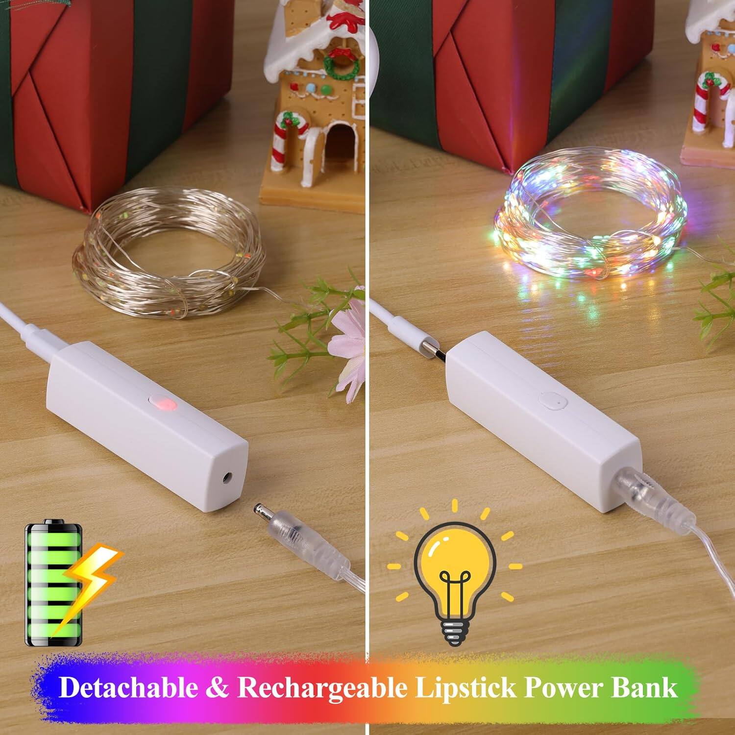 Detachable & Rechargeable Lipstick Power Bank