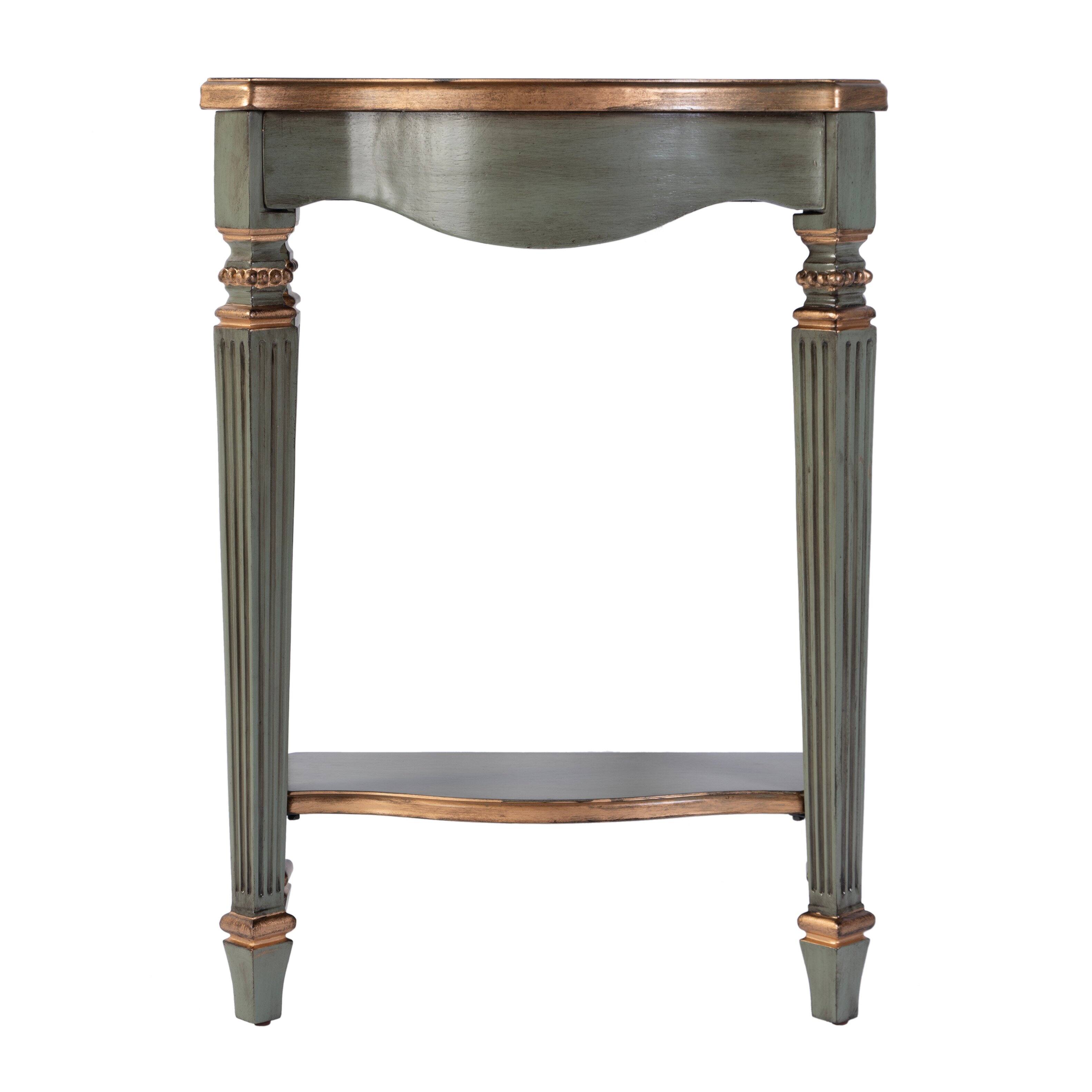 Alt View 1. Butler Specialty - Cheshire 22 in. W Rectangular Wood Ballerina Console Table with Open Shelf - Pastel Green.