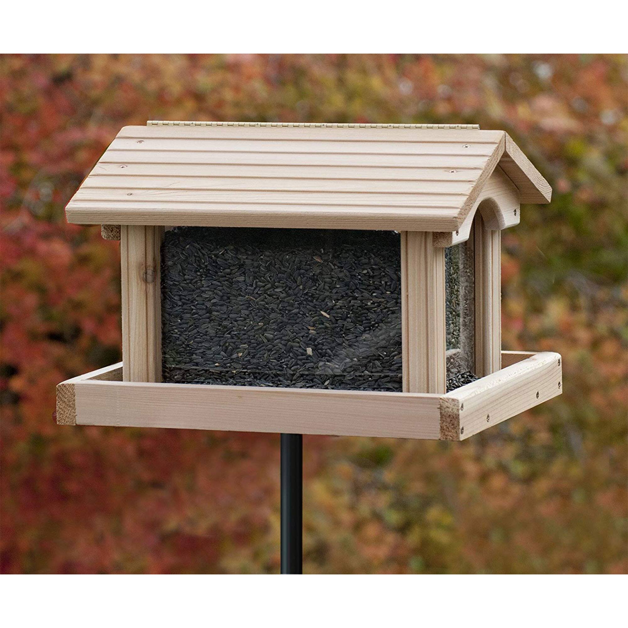 Alt View 5. Woodlink - Woodlink PRO4 Premier Large Capacity Ranch Style Red Cedar Wood Bird Feeder - Brown.
