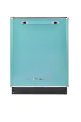 Unique Appliances - Classic Retro Top Control Built-In Stainless Steel Tub Dishwasher with 3rd Rack and 45 dBA - Ocean Mist Turquoise