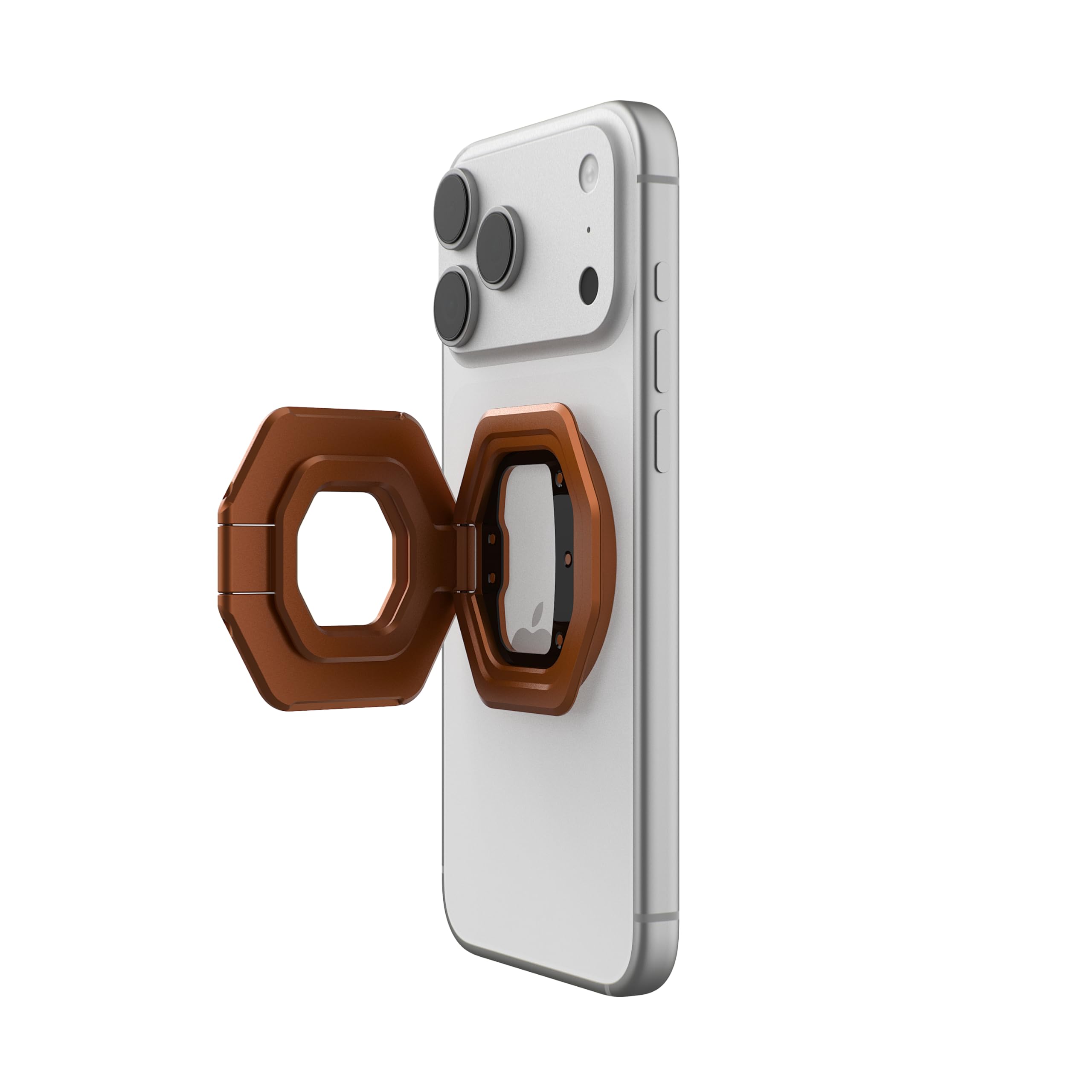 Alt View 3. UAG - Magnetic Ring Stand with Built-in Bottle Opener, Universal MagSafe Phone Grip & Stand - Burnt Orange.