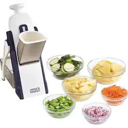 DASH - Slice Mandoline, Dicer for Vegetables with Thickness Adjuster K50008 039000 - Eggplant/Navy