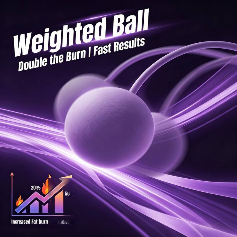 Weighted Ball  
Double the Burn | Fast Results  

Increased Fat burn  
20%  
50%